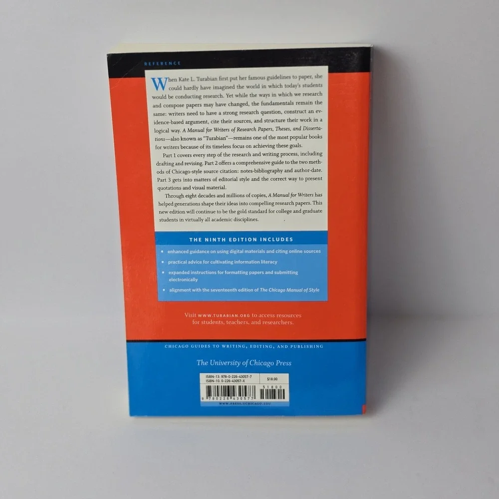A Manual for Writers‎ of Research Papers, Theses, and Dissertations, Ninth...